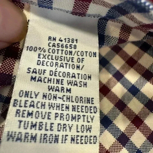 Ralph Lauren men’s button up lightweight checkered shirt sz large - Picture 10 of 10